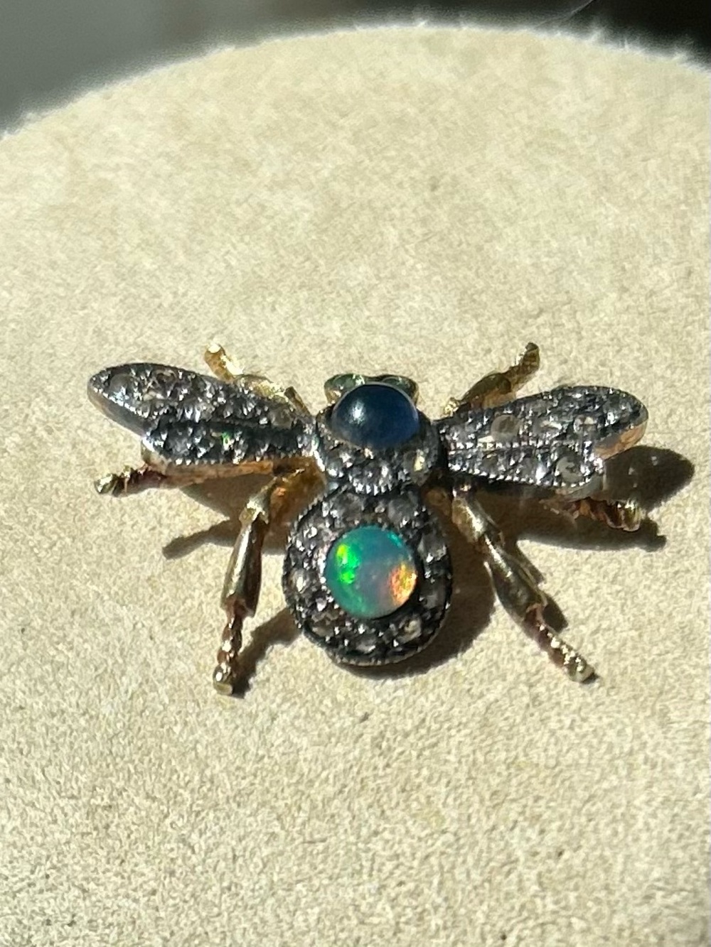 Antique Insect Natural Gems Victorian Pendant - Picture 12 of 14
